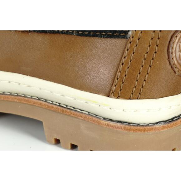 Tory Burch Grey Flannel Brown Leather Duck Boots Size 5 Fur NIB Women's Rain - Picture 10 of 10